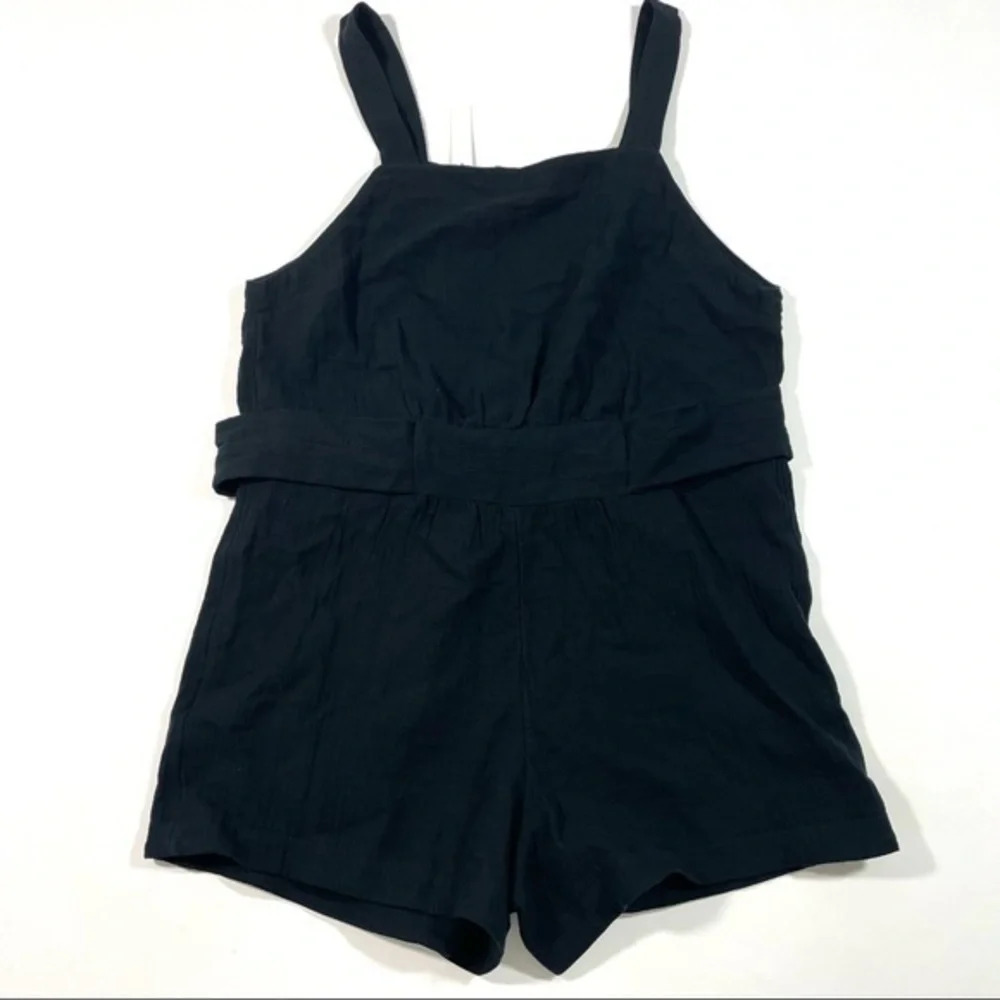 New Madewell Lightestspun Tie Waist Cover Up Romper - Picture 4 of 10